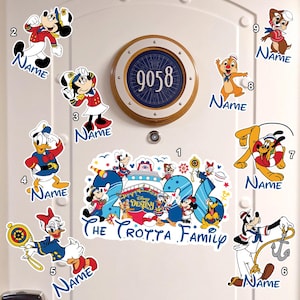 Personalized DN Cruise Line 2026 Magnet, Mickey and Friends Family Cruise Magnet, Family Sign DN Wish Dream Treasure Fantasy Magnet