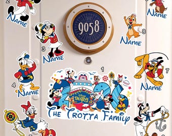 Personalized DN Cruise Line 2026 Magnet, Mickey and Friends Family Cruise Magnet, Family Sign DN Wish Dream Treasure Fantasy Magnet
