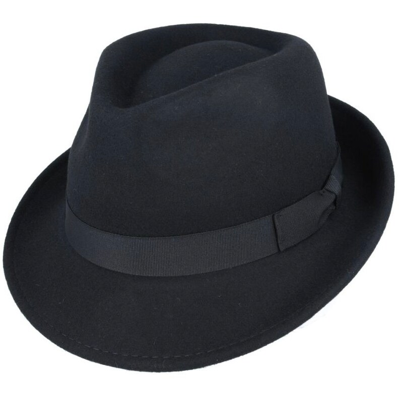 TRILBY Hat Crushable Wool Felt Trilby Hat Men Women Handmade Hat