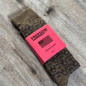 F*CK IT! |  Premium Bamboo Military Inspired Socks | Tactical Boot Socks | Middle Finger Socks | Bamboo Socks | Soft Socks | Gift for him