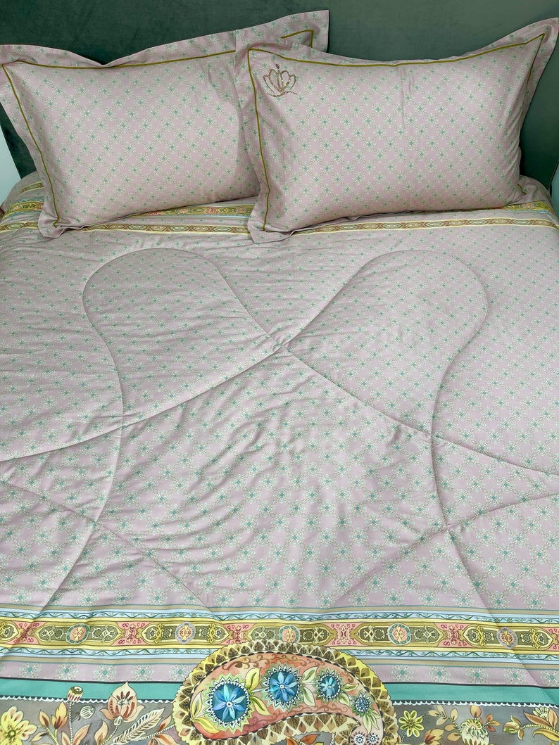 Luxury Comforter Set Queen Bedding Paisley Egyptian Cotton Etsy