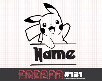 Pokemon Name Svg bundle Font Included Cricut File, Instant Download SVG PNG JPG Eps Tshirt Tshirts T-shirt SvgHunters #131