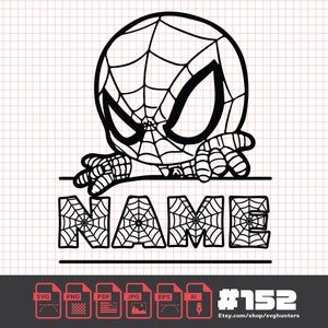 SPIDERMAN SVG BUNDLE Font Included Ai Eps Classic Video Game Character Vector Art Graphic for Gamers Crafters and Fans SvgHunters #152