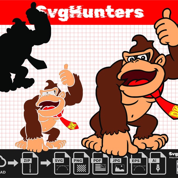 Donkey Kong Font Svg Etsy