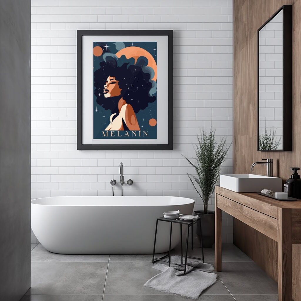 Cosmic Melanated Instant Download Goddess Art, Afro Art, Female ...