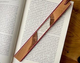 Live Edge Wooden Epoxy Resin Handcrafted Bookmark no.24 (READ DESCRIPTION)