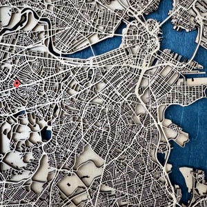 Mappa 3D incisa al laser / Regalo per lui