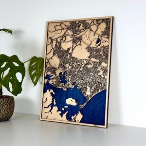 Wo wir uns trafen Karte | Personalisierte 3D Holzkarte | Jubiläumsgeschenk für sie Geschenk für ihn | Laser geschnitten Landkarte Geschenk für Sie | Landkarte aus Holz
