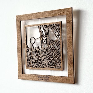 Bespoke Wedding Gifts, 5th Anniversary Gift For Couples, City Map Of Any Location, 3D Wooden Map For Her, Personalised Housewarming Gift