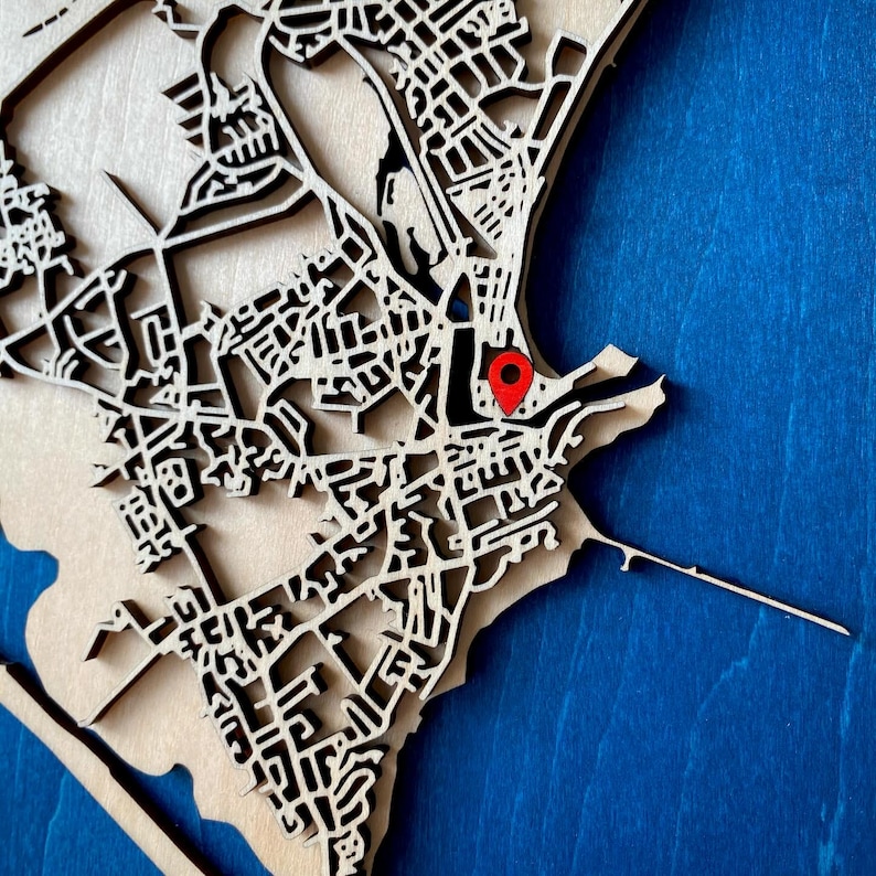 Personalized 3D Wooden Map | Laser Engraved Location Keepsake - Etsy