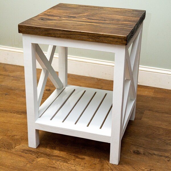 White End Table Etsy