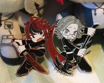 The Hundred Line - Eito/Takumi Eitaku 2inch Hard Enamel Pins