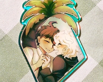 Danganronpa 2 - Komahina double-sided rainbow acrylic charm