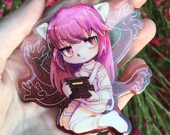 Elfen Lied - Lucy glitter epoxy Acrylic charm