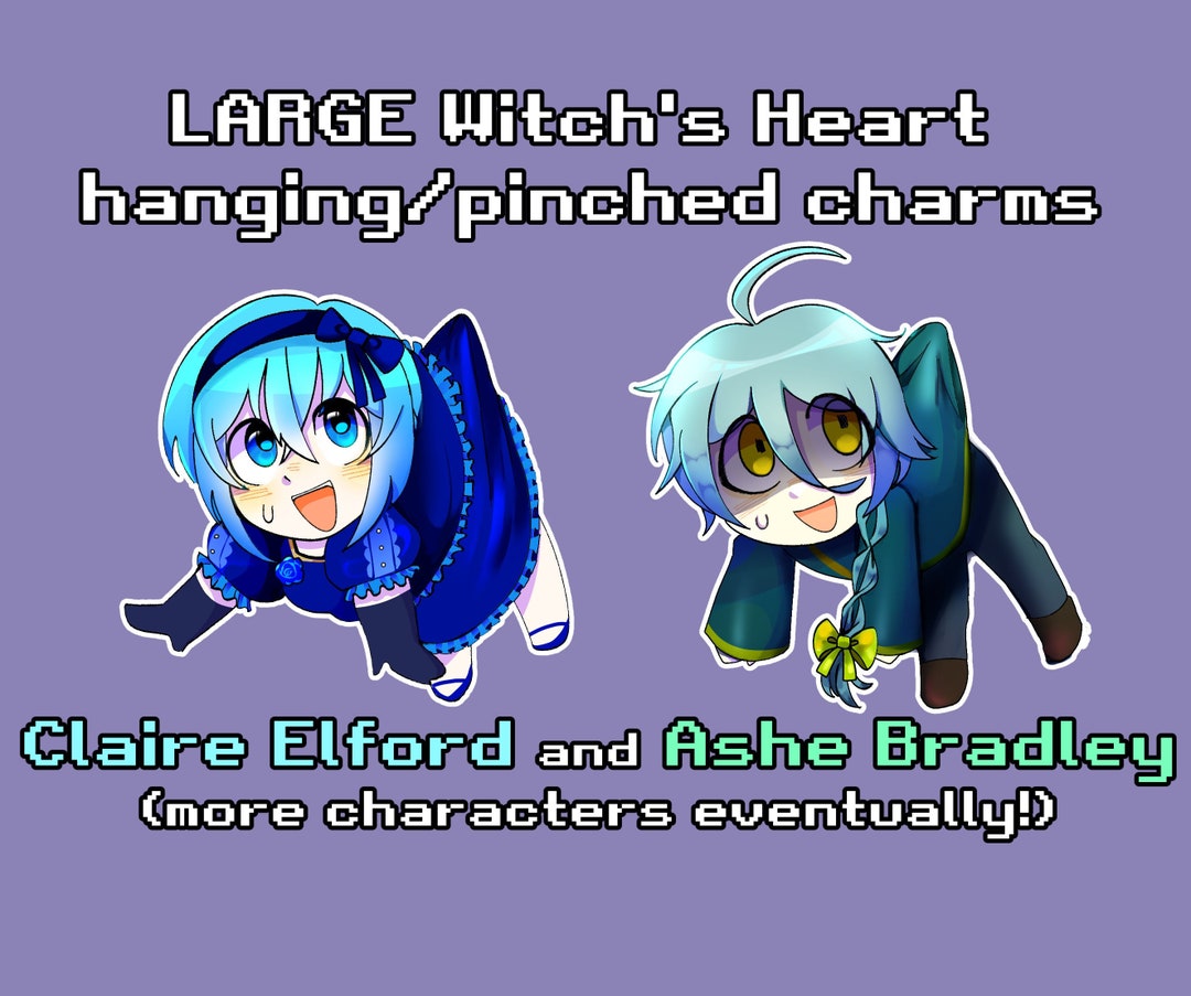 Witch's Heart Pinched Charms Etsy