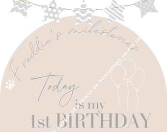 Milestone Cards | Pet Milestone | Puppy Milestone | New Puppy | Puppy Growth | Personalised Milestone Cards | Keepsake Milestones