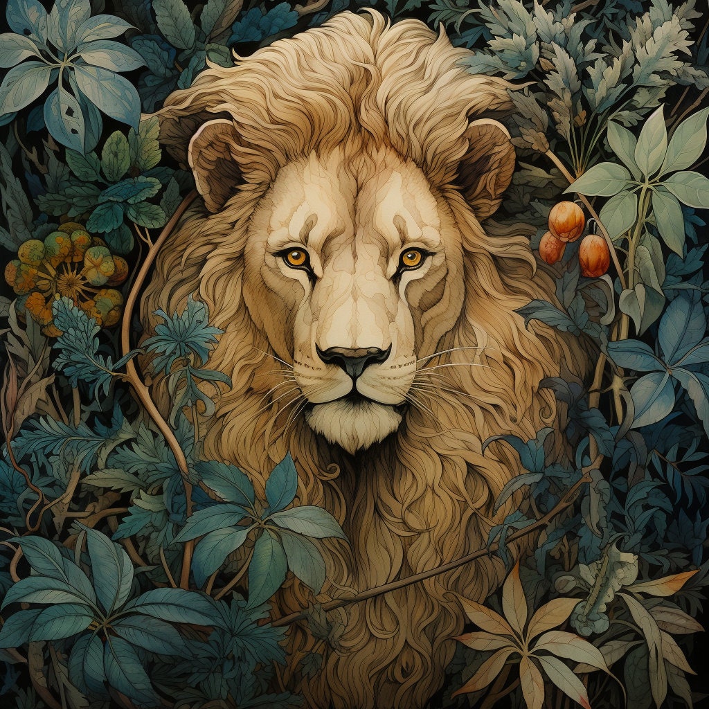 William morris lion tapestry hotsell