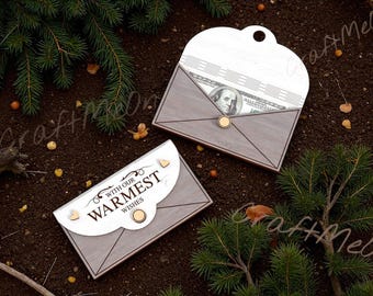 Laser cut money envelope svg cutting file Glowforge wedding envelope money holder svg wood envelope gift money holder travel dxf cnc