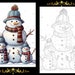 30 Funny Crazy Snowmen Coloring Page With Guidelines: A - Etsy