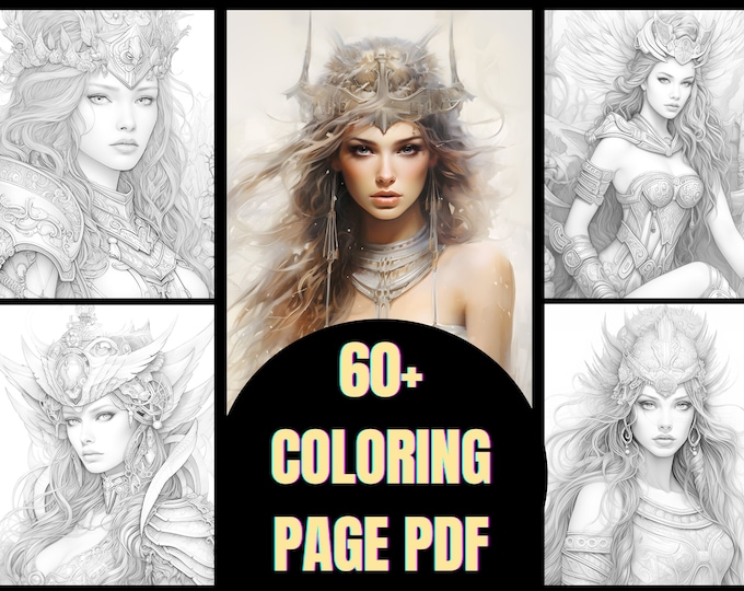 Diary of Art Mystic Maidens of the Paladin Realm Coloring pages