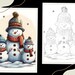 30 Funny Crazy Snowmen Coloring Page With Guidelines: A - Etsy