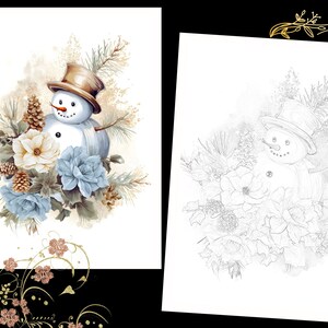 30+ Funny Crazy Snowmen Coloring Page With Guidelines: A Printable ...