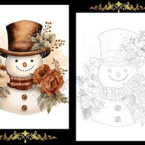30+ Funny Crazy Snowmen Coloring Page With Guidelines: A Printable ...