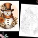 30 Funny Crazy Snowmen Coloring Page With Guidelines: A - Etsy