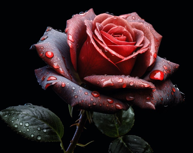 red rose forever red rose canvas poster prints gift for parents