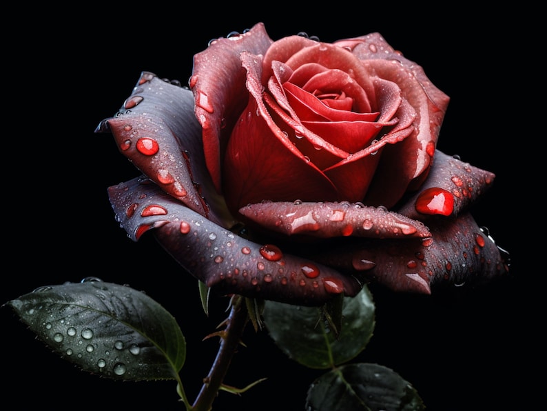 Red Rose Forever Red Rose Canvas Poster Prints Gift for Parents Etsy