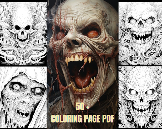 Terrifyingly Tranquil: A Spectral Voyage Halloween Coloring Book