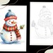 30 Funny Crazy Snowmen Coloring Page With Guidelines: A - Etsy