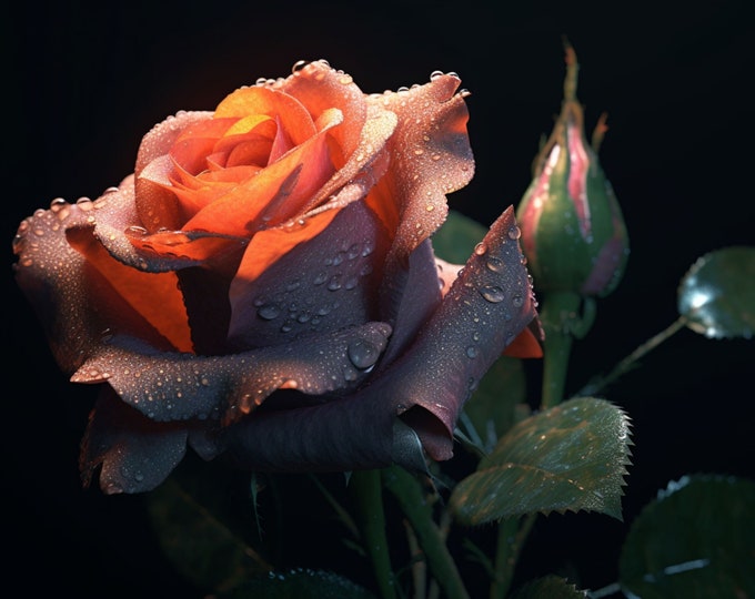 forever rose canvas poster prints gift for parents