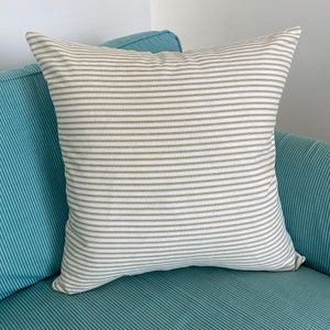 Striped Throw Pillow 21” Square (down insert included)
