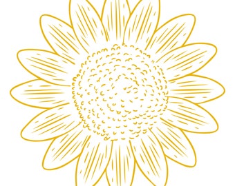 Sunflower SVG | Flower Svg | Digital Download | Clipart | Distressed Sunflower | Svg File Cricut | Silhouette, Cameo