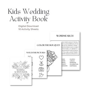 Wedding Coloring Book | Printable | Instant Download | Kids Coloring Book | Kids Wedding Activities | Kids Busy Book for Wedding