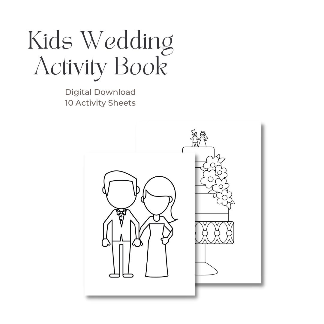 Wedding Coloring Book | Printable | Instant Download | Kids Coloring ...