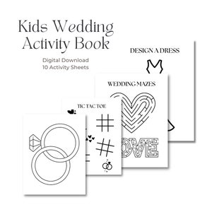 Wedding Activity Book Printable Instant Download Kids Coloring Book ...