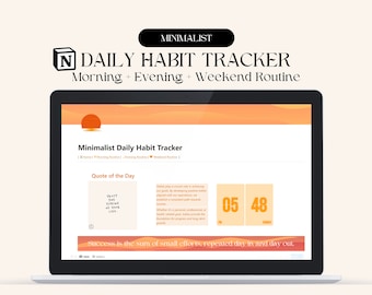 Notion Planner, Notion Habit Tracker Template, Notion Planner Template, Notion Dashboard, Notion Aesthetic Template, Digital Habit Tracker