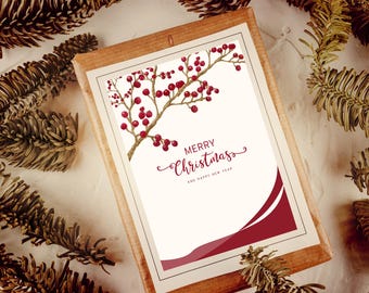 Christmas Card, Christmas Gift, Xmas Card, Digital  Printable, Christmas Poster, Sticker, Home Decoration