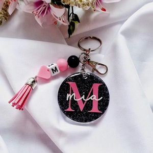 Custom Acrylic Keychain: Personalized Name Keyring with Tassel