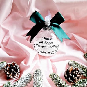 Memorial Snowflake Bauble, Shatterproof Bauble, Memorial Ornament, Personalised Christmas Ornament, Christmas Gift Decoration