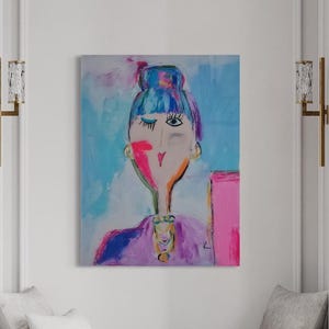 Abstract Lady Portrait | Abstract Face Painting | Acrylic Plexi Wall Art | Figurative Wall Art | Painting of  Woman | Abstract Face Portrait