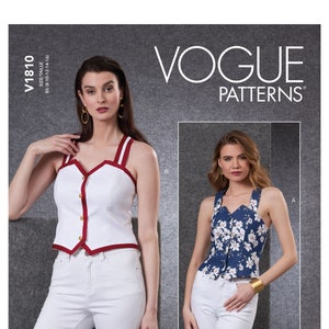 VOGUE PATTERNS Misses&#39; & Misses&#39; Petite Vest V1810 | Size F5 (16-18-20-22-24)