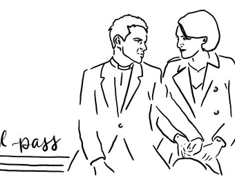Fleabag and Hot Priest "It'll Pass" Art Print -- Digital Download