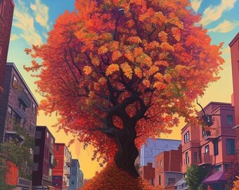 4 Posters d'automne numérique