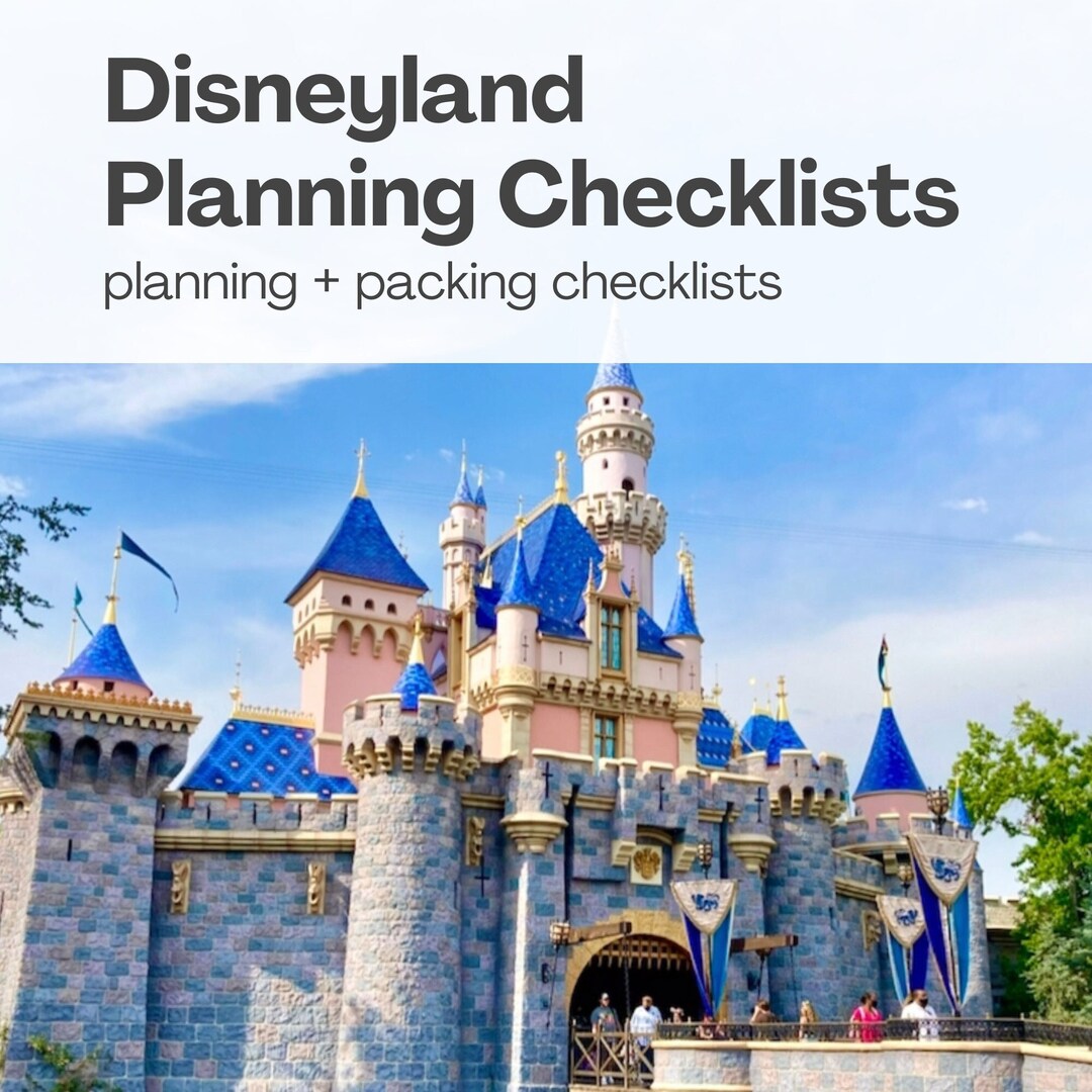 Disneyland Planning Checklists Disneyland Vacation Planner Etsy