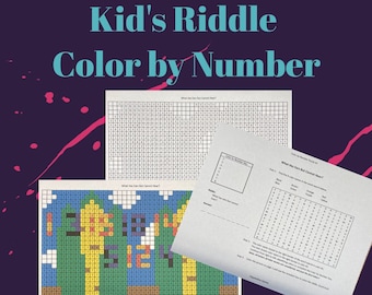 Engaging Kids&#39; Riddle Grid Color-By-Number: Solve the Joke Puzzle for Ages 7-13 - Fun Learning Activity