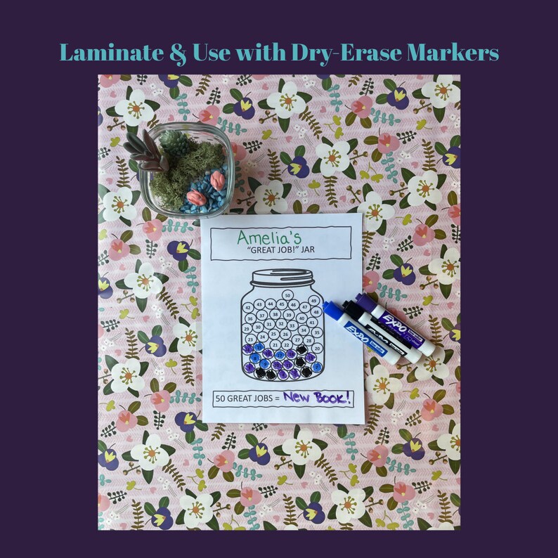 Reward Chart for Kids, 30 Rewards Version, Printable | Customize ...