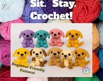 Easy Crochet Dog Pattern: Amigurumi Puppy Tutorial (Digital Download)